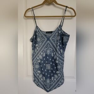 INC International concepts blue tank top, size large